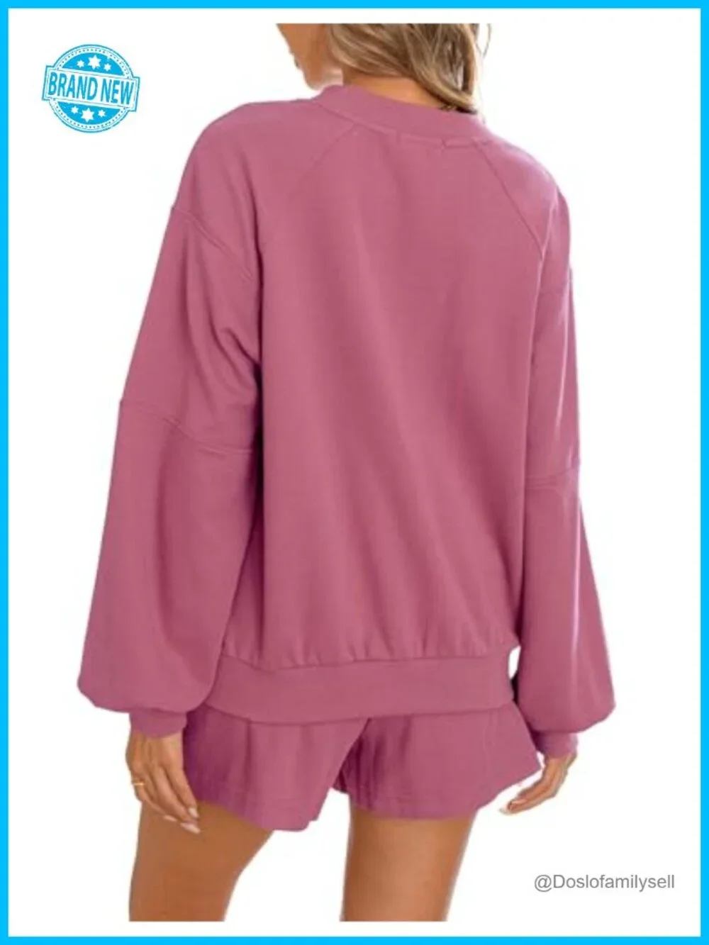 2 Piece Lounge Set Matching Sweatshirt Shorts Sweatsuit Tracksuit Pajama Set